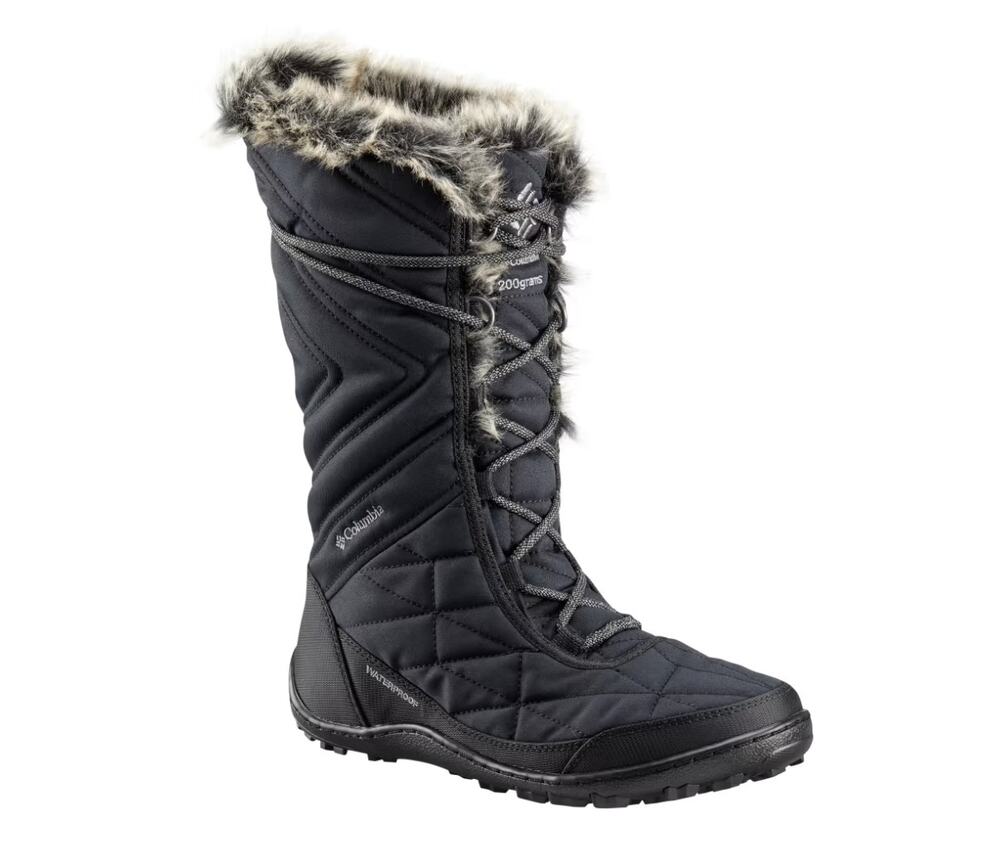 COLUMBIA Womens Minx Mid III Snow Boots Size 5 EU 36 Black Waterproof NWT